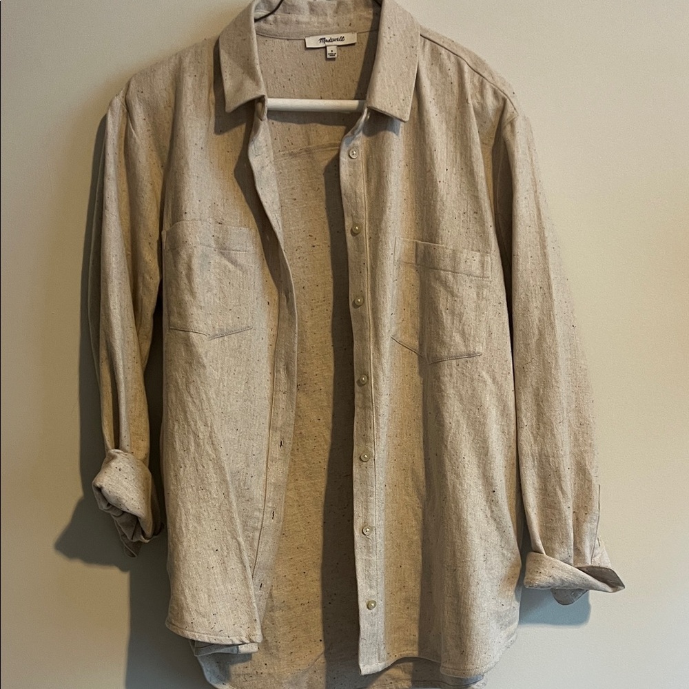 Madewell Ivory Knit with Multicolor Flecks